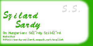 szilard sardy business card